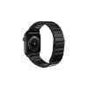 UNIQ Strova Strap Apple Watch 42/44/45 mm Series 4/5/6/7/SE készülékhez rozsdamentes acél éjfekete