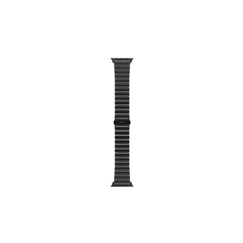 UNIQ Strova Strap Apple Watch 42/44/45 mm Series 4/5/6/7/SE készülékhez rozsdamentes acél éjfekete