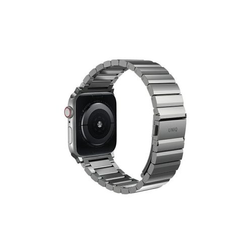 UNIQ Strova Strap Apple Watch készülékhez 42/44/45mm Series 1/2/3/4/5/6/7/8/9/10 rozsdamentes acél sterling ezüst