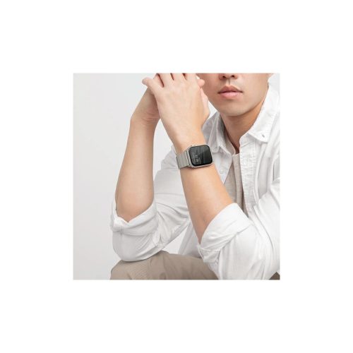 UNIQ Strova Strap Apple Watch készülékhez 42/44/45mm Series 1/2/3/4/5/6/7/8/9/10 rozsdamentes acél sterling ezüst