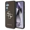 Tok Guess Grained Big 4G Logo Small Classic Logo Samsung Galaxy S25 Plus készülékhez barna