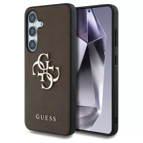   Tok Guess Grained Big 4G Logo Small Classic Logo Samsung Galaxy S25 Plus készülékhez barna