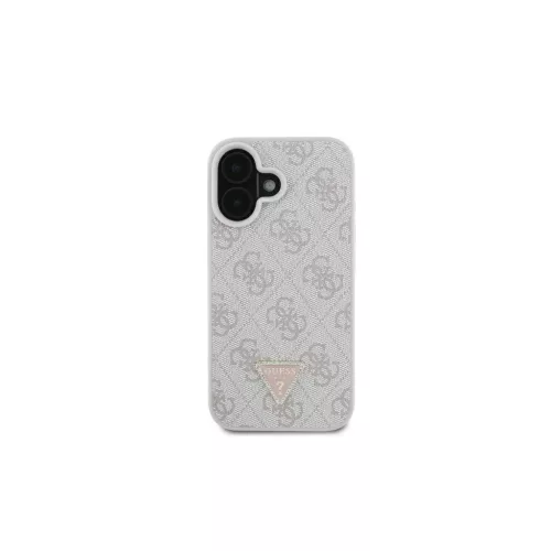 Guess GUHCP16SP4TDSCPP iPhone 16 6.1" készülékhez bőr fém logó strass válltáskás kemény tok rózsaszín