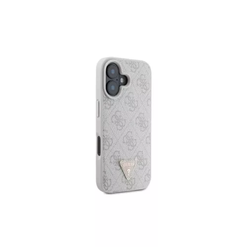 Guess GUHCP16SP4TDSCPP iPhone 16 6.1" készülékhez bőr fém logó strass válltáskás kemény tok rózsaszín