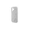 Guess GUHCP16SP4TDSCPP iPhone 16 6.1" készülékhez bőr fém logó strass válltáskás kemény tok rózsaszín