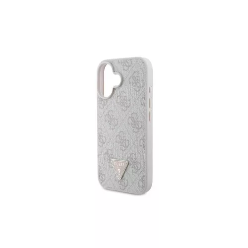 Guess GUHCP16SP4TDSCPP iPhone 16 6.1" készülékhez bőr fém logó strass válltáskás kemény tok rózsaszín