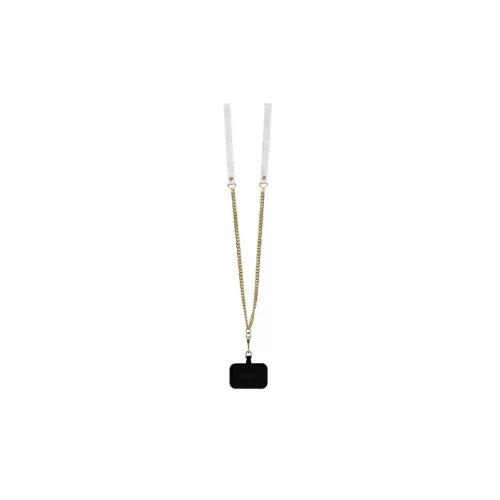 Guess GUHCP16SP4TDSCPP iPhone 16 6.1" készülékhez bőr fém logó strass válltáskás kemény tok rózsaszín
