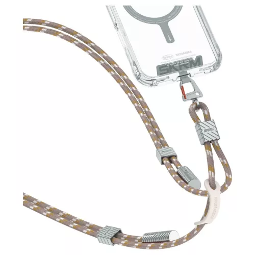 Skinarma Dyno Ve 2in1 univerzális telefon lanyard kábel USB-C/USB-C bézs