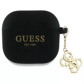   Guess GUA4LECG4K AirPods 4 készülékhez tok szilikon 4G Charm fekete