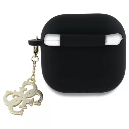 Guess GUA4LECG4K AirPods 4 készülékhez tok szilikon 4G Charm fekete