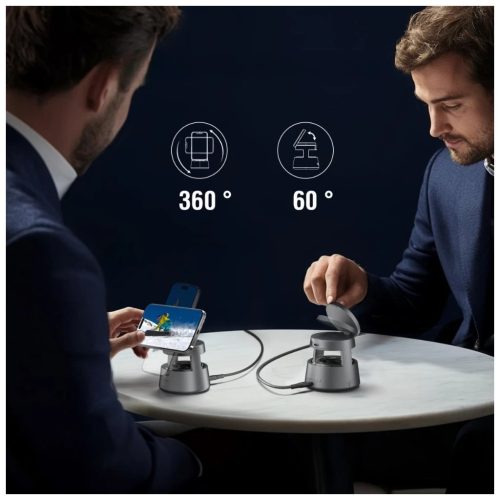 Töltőállomás 4smarts Aura Sound Qi2 szürke