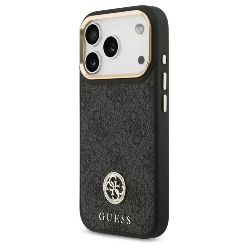 Guess 4G Strass Logo MagSafe tok iPhone 17 Pro készülékhez fekete