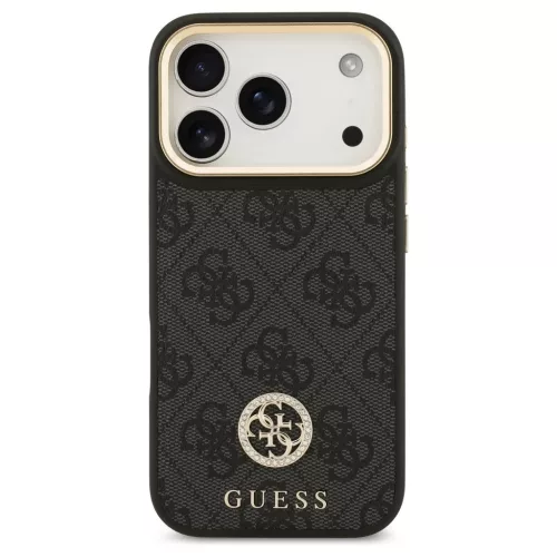 Guess 4G Strass Logo MagSafe tok iPhone 17 Pro készülékhez fekete