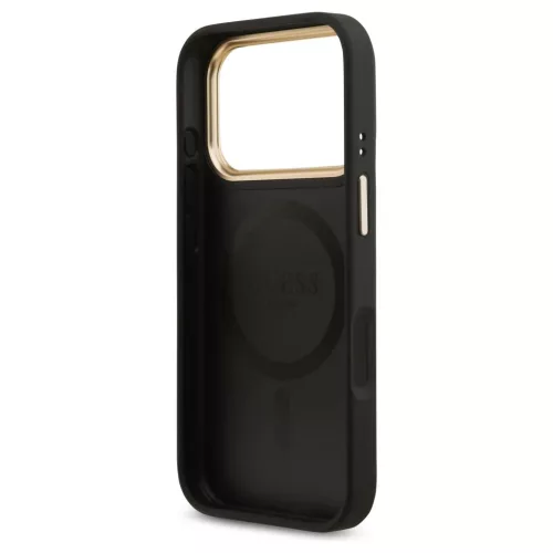Guess 4G Strass Logo MagSafe tok iPhone 17 Pro készülékhez fekete