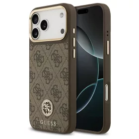   Guess 4G Strass Logo MagSafe tok iPhone 17 Pro Max készülékhez barna