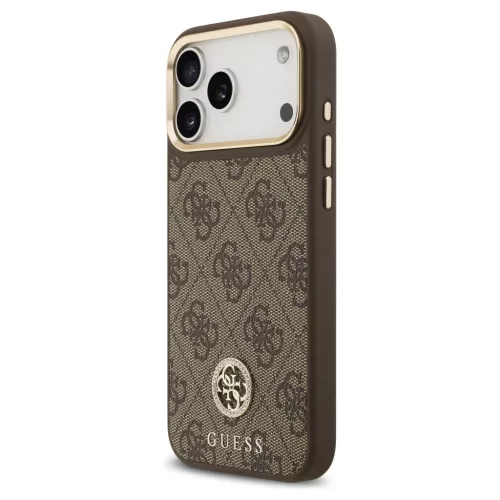 Guess 4G Strass Logo MagSafe tok iPhone 17 Pro Max készülékhez barna
