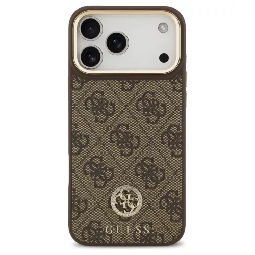 Guess 4G Strass Logo MagSafe tok iPhone 17 Pro Max készülékhez barna
