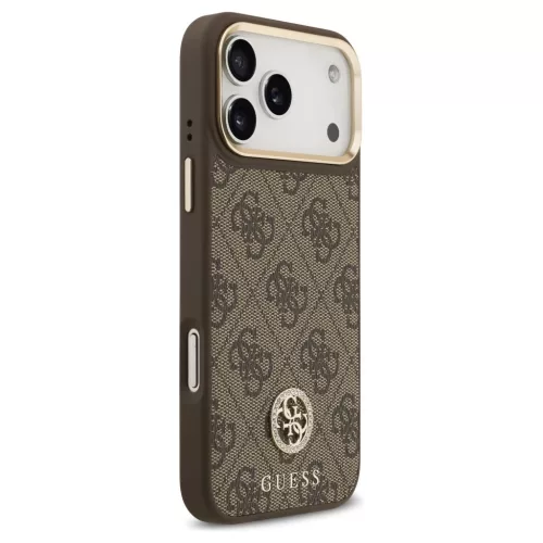 Guess 4G Strass Logo MagSafe tok iPhone 17 Pro Max készülékhez barna