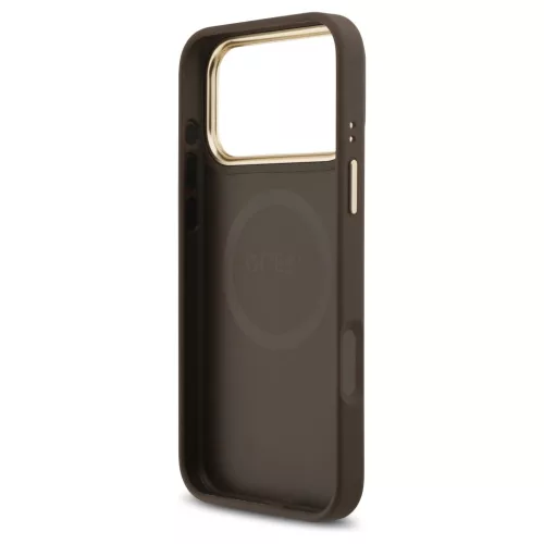 Guess 4G Strass Logo MagSafe tok iPhone 17 Pro Max készülékhez barna