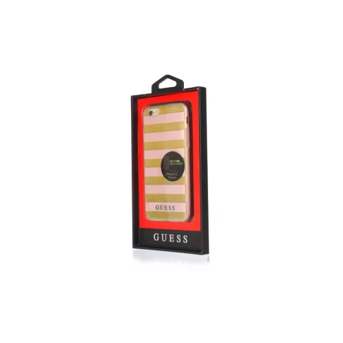 Guess GUHCP6STGPI iPhone 6/6S készülékhez keménytok Ethnic Chic Stripes 3D rózsaszín