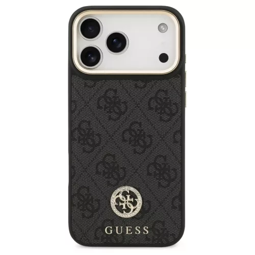 Guess 4G Strass Logo MagSafe tok iPhone 17 Pro Max készülékhez fekete