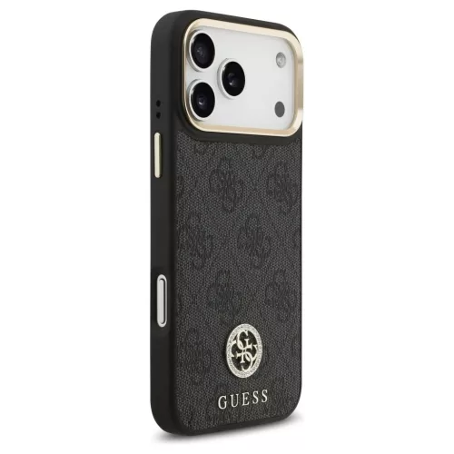 Guess 4G Strass Logo MagSafe tok iPhone 17 Pro Max készülékhez fekete