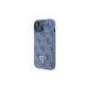 Guess GUHCP15SP4TDSCPB iPhone 15/14/13 6.1 készülékhez kemény tok Crossbody 4G Metal Logo kék