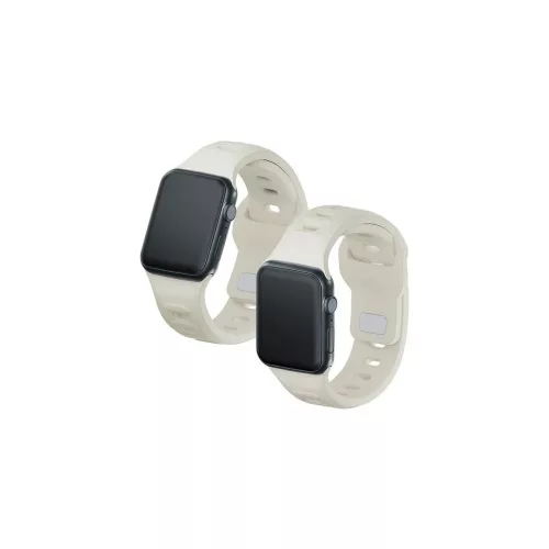 3MK szilikon óraszíj Apple Watch 42/44/45/49mm készülékhez bézs