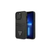 Guess GUHCP13LPSATPK iPhone 13 Pro / 13 6,1 készülékhez SaffianoTriangle Logo Cardslot tok fekete