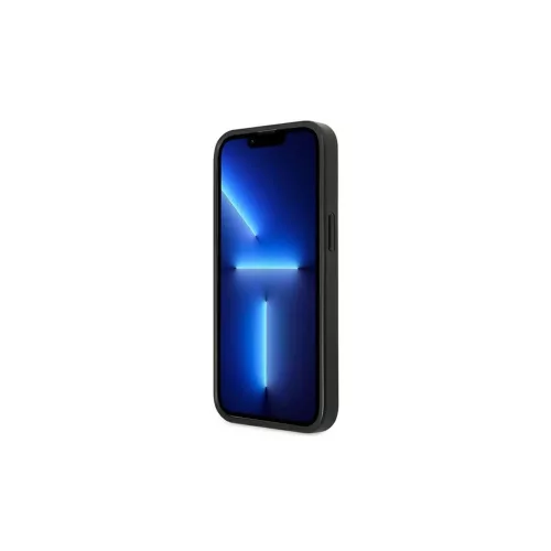 Guess GUHCP13LPSATPK iPhone 13 Pro / 13 6,1 készülékhez SaffianoTriangle Logo Cardslot tok fekete