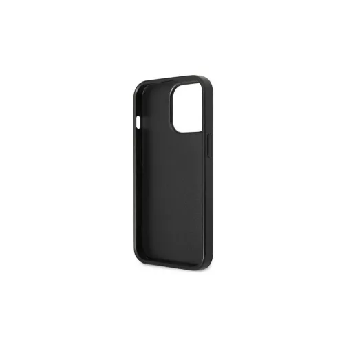 Guess GUHCP13LPSATPK iPhone 13 Pro / 13 6,1 készülékhez SaffianoTriangle Logo Cardslot tok fekete