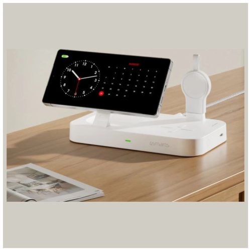 4smarts Qi2 Trident töltőállomás töltővel Galaxy Watch készülékhez fehér