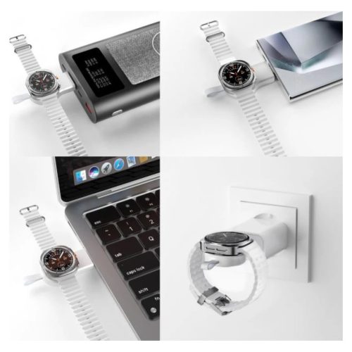 4smarts Qi2 Trident töltőállomás töltővel Galaxy Watch készülékhez fehér