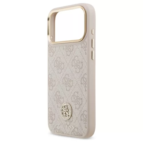 Guess 4G Strass Logo MagSafe tok iPhone 17 Pro Max készülékhez rózsaszín
