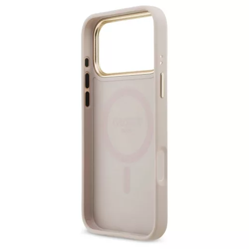 Guess 4G Strass Logo MagSafe tok iPhone 17 Pro Max készülékhez rózsaszín