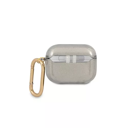 Guess GUAPUCG4GK AirPods Pro készülékhez tok fekete Glitter Collection
