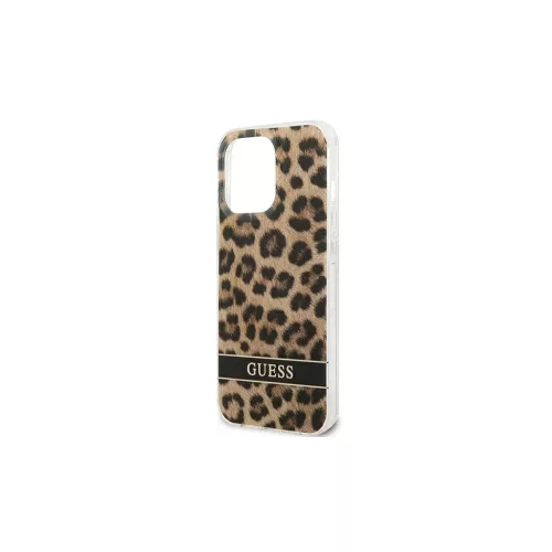 Guess GUHCP13LHSLEOW iPhone 13 Pro / 13 6,1" készülékhez kemény tok Leopard barna