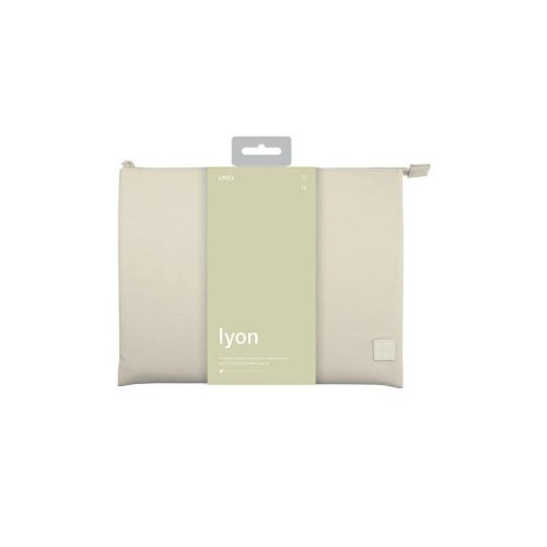 UNIQ Lyon Case 14" laptop tok RPET vízálló tengersó világos bézs