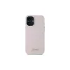 Guess GUHCP16SSMBSLP iPhone 16 6.1" készülékhez kemény tok Silicone Script Metal Logo & Frame rózsaszín