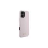 Guess GUHCP16SSMBSLP iPhone 16 6.1" készülékhez kemény tok Silicone Script Metal Logo & Frame rózsaszín