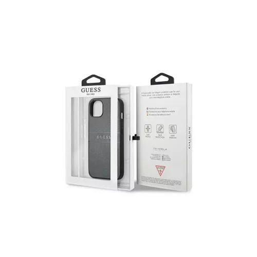 Guess GUHCP13SPSASBGR iPhone 13 mini 5,4" készülékhez Saffiano Strap szürke