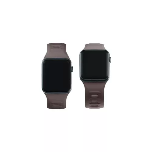3MK szilikon óraszíj Apple Watch 42/44/45/49mm készülékhez szürkésbarna