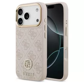   Guess 4G Strass Logo MagSafe tok iPhone 17 Pro készülékhez rózsaszín