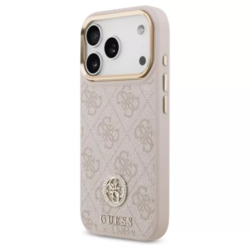 Guess 4G Strass Logo MagSafe tok iPhone 17 Pro készülékhez rózsaszín