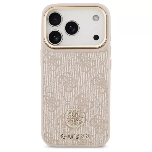 Guess 4G Strass Logo MagSafe tok iPhone 17 Pro készülékhez rózsaszín