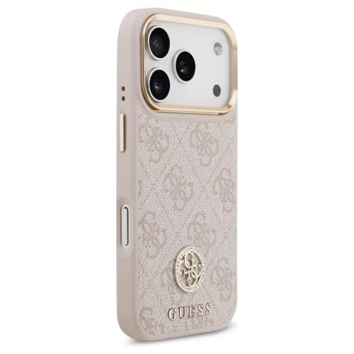 Guess 4G Strass Logo MagSafe tok iPhone 17 Pro készülékhez rózsaszín