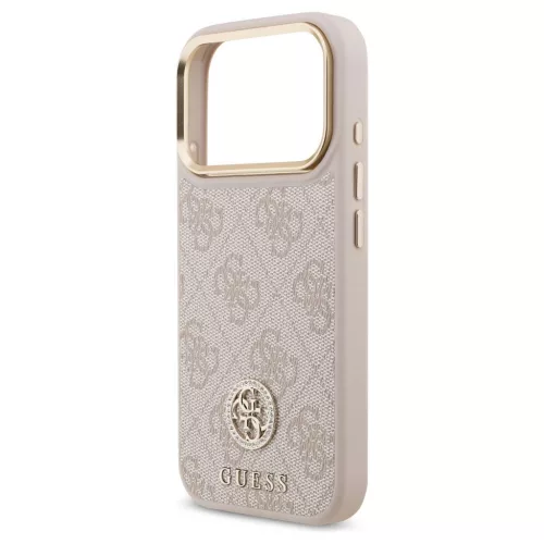 Guess 4G Strass Logo MagSafe tok iPhone 17 Pro készülékhez rózsaszín