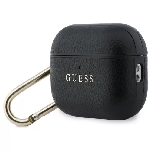 Tok Guess Grained Classic Logo Hook AirPods Pro 3 készülékhez fekete