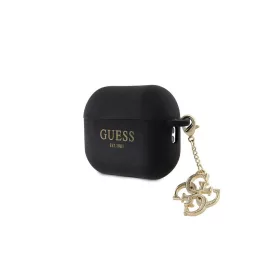   Guess GUAP2LECG4K AirPods Pro 2 (2022/2023) készülékhez tok Liquid Silicone Glitter Triangle Charm fekete