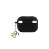 Guess GUAP2LECG4K AirPods Pro 2 (2022/2023) készülékhez tok Liquid Silicone Glitter Triangle Charm fekete